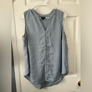 Torrid Baby Blue Sleeveless Button-Down Top Size 00